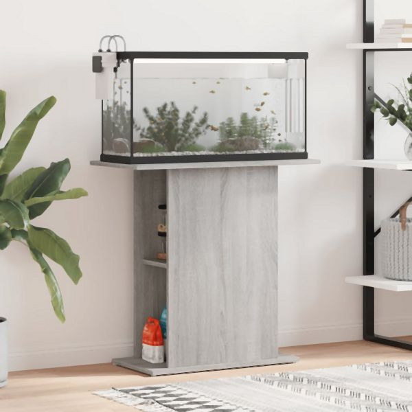 vidaXL Aquariumständer Grau Sonoma 75x36x72,5 cm Holzwerkstoff, 833653
