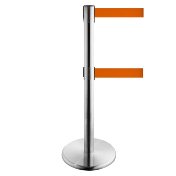 Stein HGS Personenleitsystem -P-Line Duo-, Edelstahl, orange, mit Gurtendstück (Standard), Gurtlänge: 2 x 4 m, 36406-1502