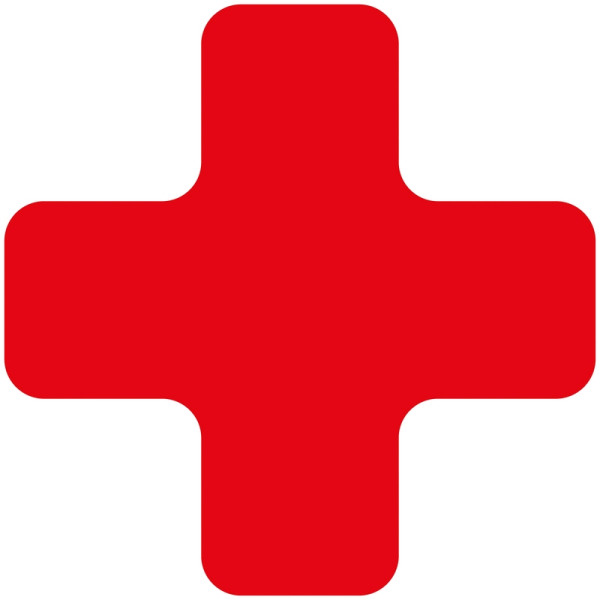 Eichner Stellplatzmarker "X-Stück", Schenkelbreite 50 mm, Länge 150x150 mm, für glatte oder leicht rauhe Gründe innen, rot, VE: 25 Stück, 9225-20030-020