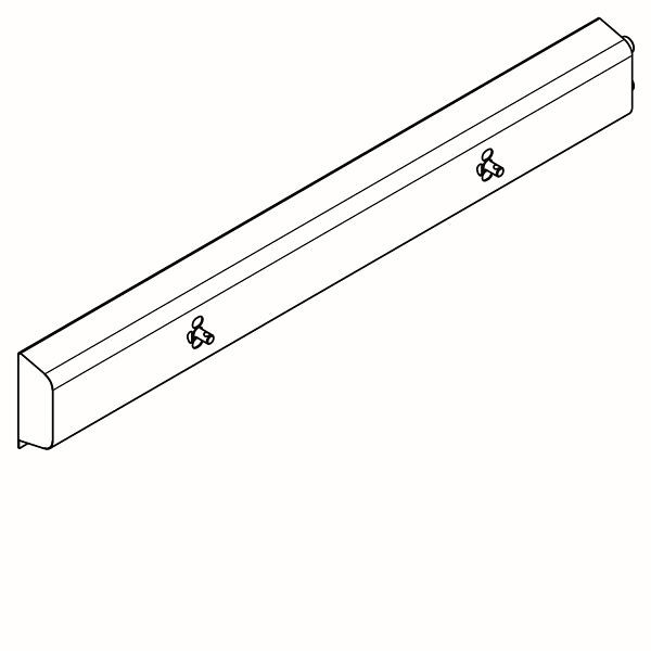 KWC Armatureneinheit, Edelstahl, Wandmontage, 2 Waschplätze, 1200 mm, Wasser rechts, 2030070851