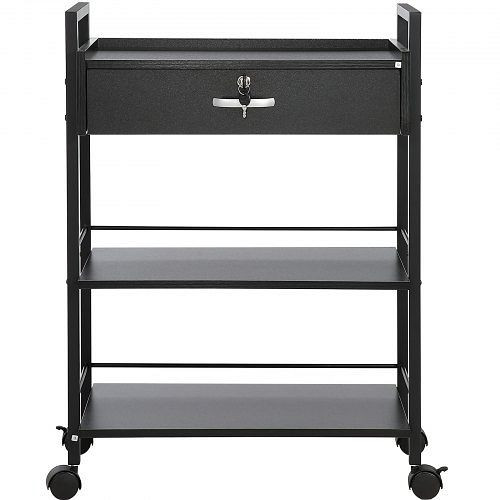 VEVOR Friseurwagen, für Stylisten mit abschließbarer Schublade, Rollregal aus MDF mit 4 Rädern (2 abschließbar) für Beauty SPA, SLTCCTKHS1CMNOC7HV0