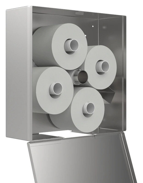 DREILICH Edelstahlverarbeitung WC-Papier-Karussell-Rollenhalter 9200204/ mit nicht sichtbarem Schloss, 2001040007