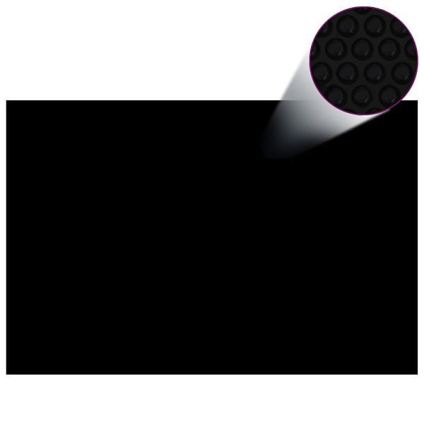 vidaXL Rechteckige Poolabdeckung 600x400 cm PE Schwarz, 92964
