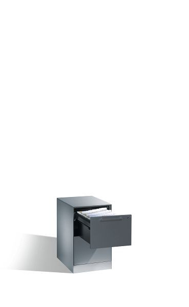 C+P Hängeregistraturschrank Asisto, H710xB440xT600mm, Farbe: Vulkangrau / Vulkangrau, Bügelgriff, 146275-211 S10055