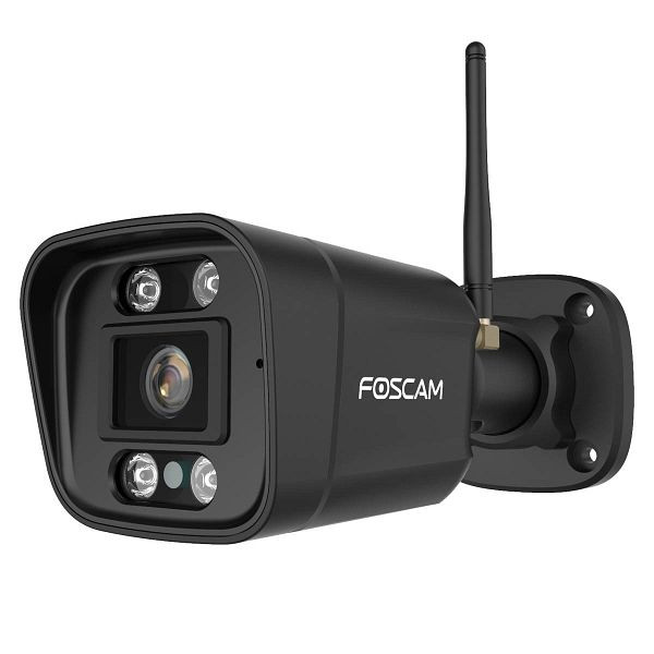 FOSCAM V8P 8 MP Dual-Band WLAN Überwachungskamera mit integriertem Scheinwerfer und einer Alarmsirene (schwarz), fsv8ps