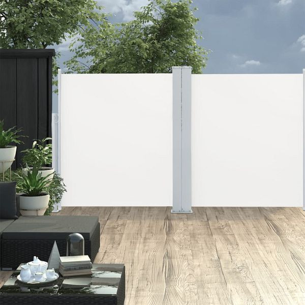 vidaXL Ausziehbare Seitenmarkise Doppelt 170 x 600 cm Creme, 48467