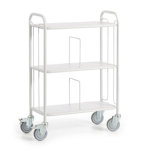 Rollcart Bürowagen mit Trenngittern (800x380), Tragkraft: 150 kg, 08-7463
