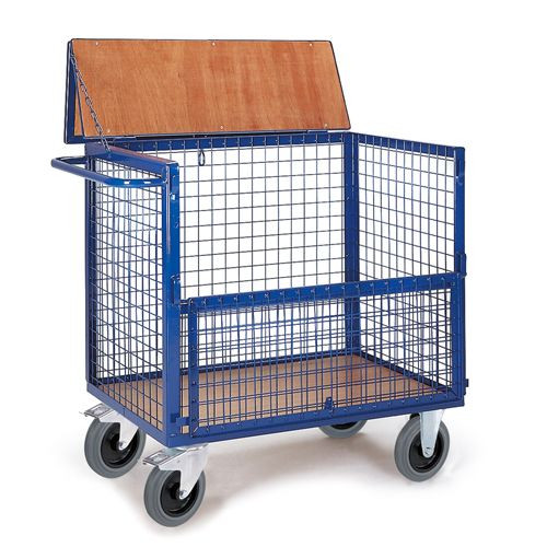 Rollcart Drahtkastenwagen mit Deckel (1150x720), Tragkraft: 600 kg, 05-6177