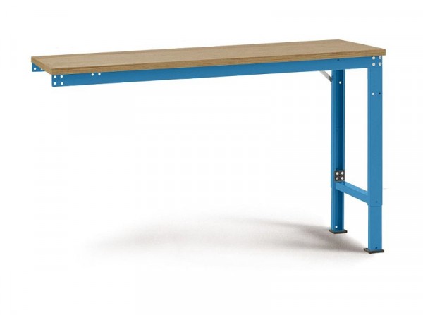 Manuflex Arbeits-Anbautisch UNIVERSAL Spezial mit Multiplexplatte, BxTxH = 2000 x 1200 x 722-1022 mm, Lichtblau, AU8135.5012