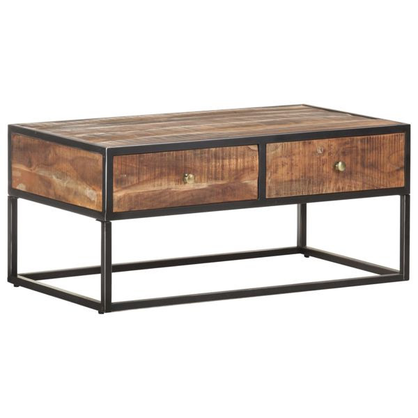 vidaXL Couchtisch 90x50x40 cm Raues Akazienholz, 320912