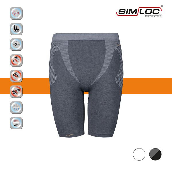 SIMLOC Long Shorts, anthrazit, Größe: M-L, 37% Polyester THERMOCOOL, VE: 2 Stück, 3-01-06-ML-03