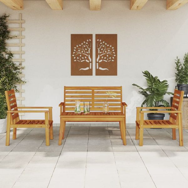 vidaXL 4-teilig Garten-Lounge-Set Massivholz Akazie, 3211794