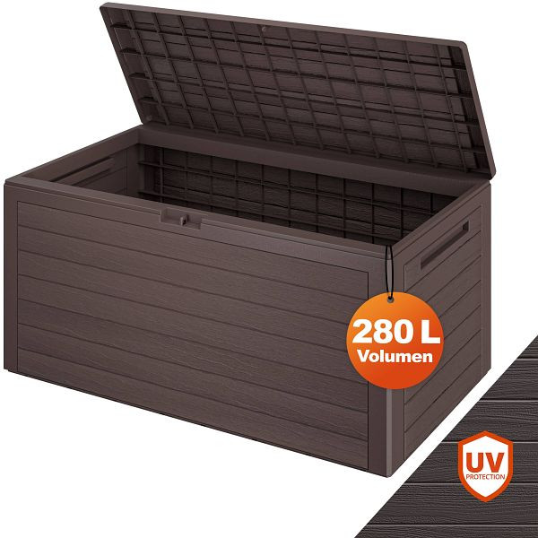 casaria Gartenbox Woody 280L Braun Holzoptik wasserdicht, 108492