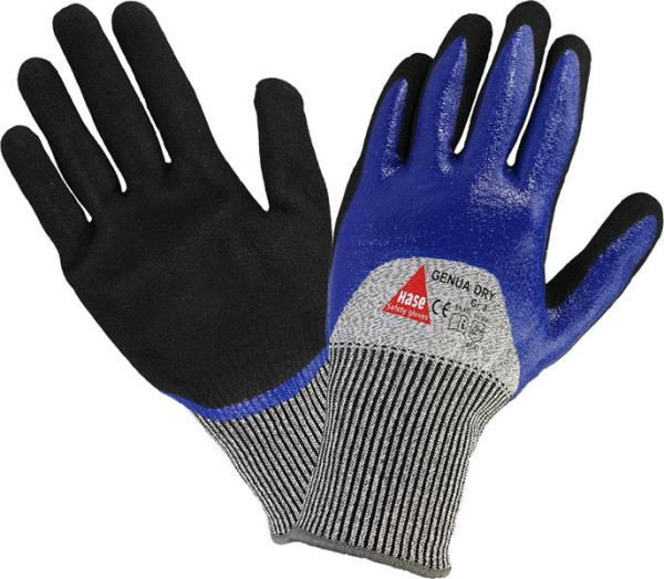 Hase Safety GENUA DRY, 5-Fg.-Sicherheitshandschuhe, schnittfest, Größe: 11, VE: 10 Paar, 508535-11