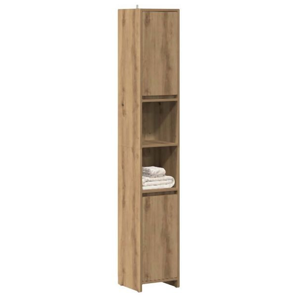vidaXL Badschrank Artisan-Eiche 30x30x183,5 cm Holzwerkstoff, 856065
