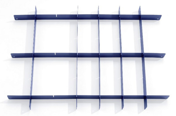 Metra Schubladeneinteiler, blau - Set, für Werkstattwagen, 3 + 5 Einteilerbleche, 400 mm, 10040