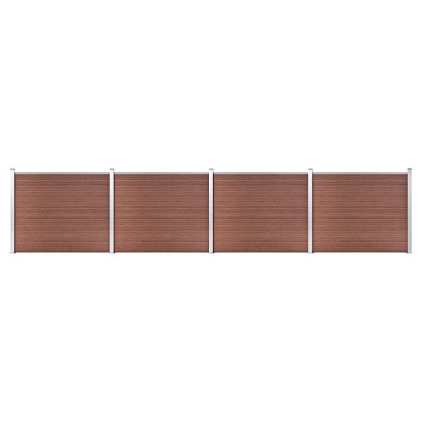 vidaXL Zaunelement Set WPC 699x146 cm Braun, 3070453