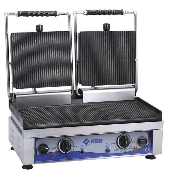 KBS Kontaktgrill Grillfläche 52x24cm oben & unten gerillt 2 Temperaturzonen, 10927023