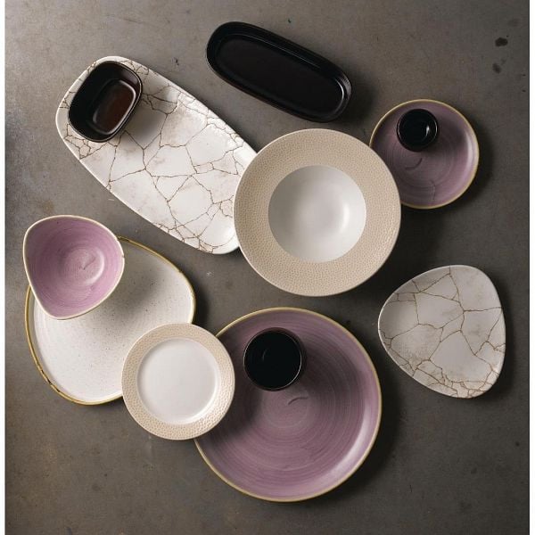 Churchill Studio Prints Kintsugi Achatgraue Lotusteller, 254 mm, (12 Stück), FR059