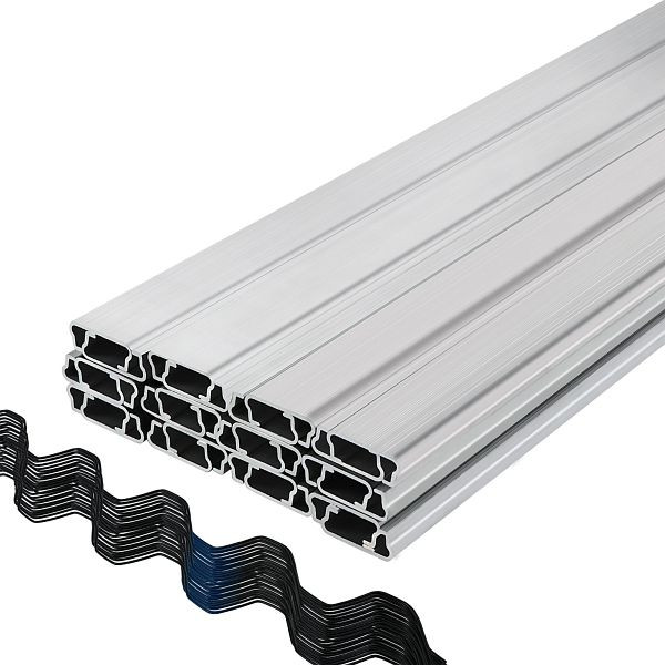 VEVOR Gewächshaus-Wackeldraht und U-Profil mit Federverschluss aus Aluminiumlegierung, 6,56 Fuß, 50 Stück, YMCKCTZLHJ250046ZV0