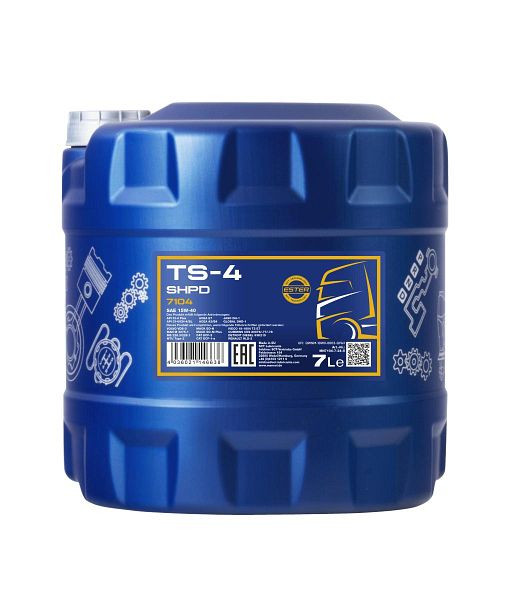 MANNOL Mehrbereichsöl 7104 TS-4 SHPD 15W-40 Extra, VE: 7 l, MN7104-7