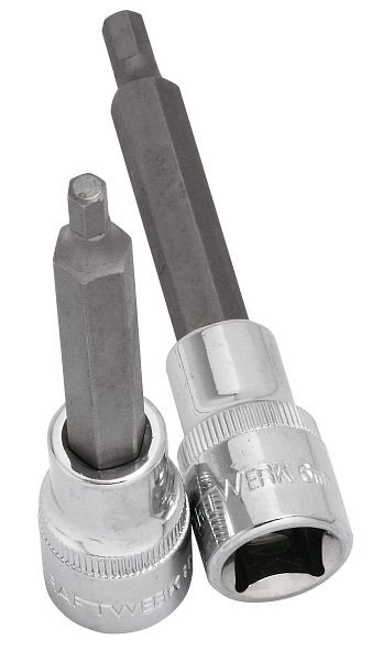 Kraftwerk 1/2" Lang-Bit-Steckschlüssel-Einsatz Innensechskant 5mm 100mm, 336005