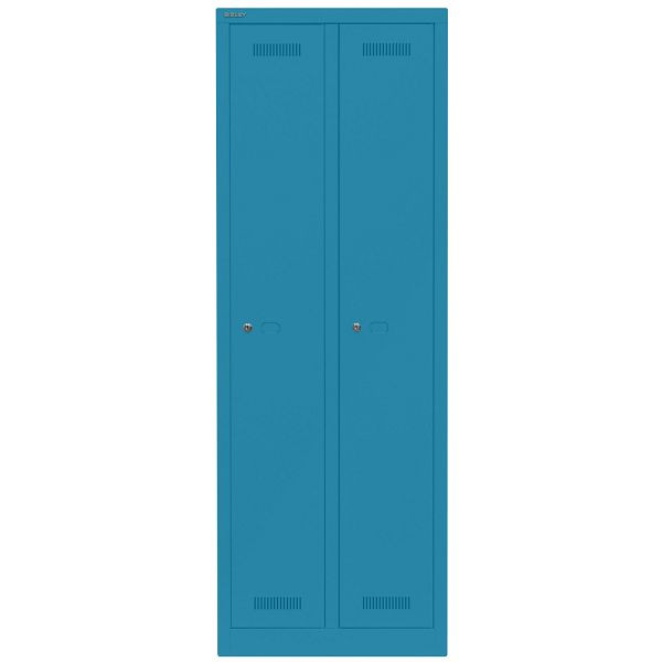 Bisley Garderobenschrank Monobloc™, 2 Abteile je 1 Fach, 686 azur, ML06D1686