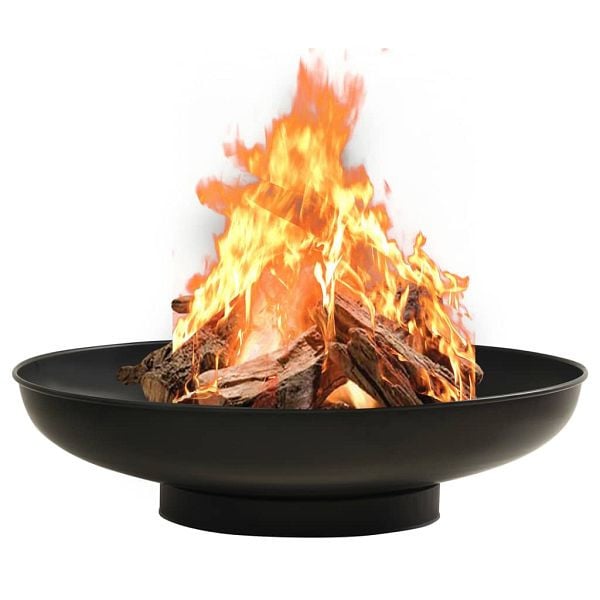 vidaXL Feuerschale 80 cm Stahl, Schwarz, 313344, 8720286114650