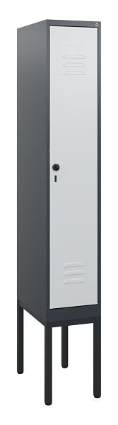 C+P Umkleidespind Classic PLUS, Gestell, 1950x300x500mm, 7016/7035, Drehriegel, 0800305-10 S10013
