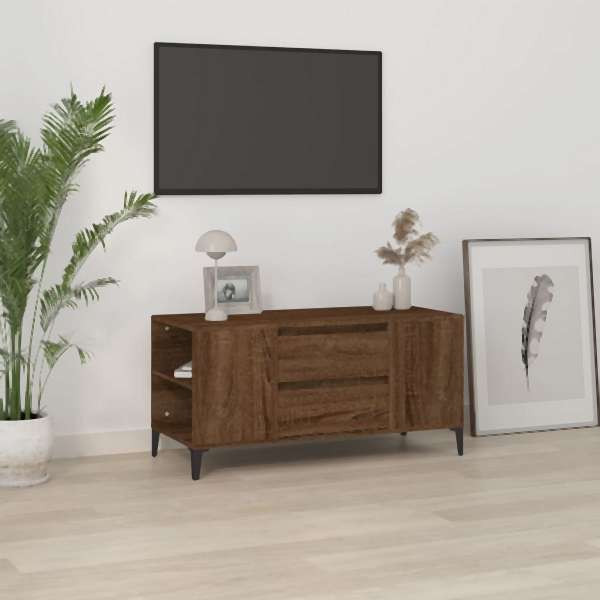 vidaXL TV-Schrank Braun Eichen-Optik 102x44,5x50 cm Holzwerkstoff, 819611