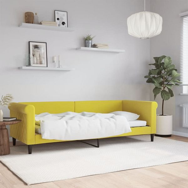 vidaXL Tagesbett Gelb 80x200 cm Samt, Polyester, 354242