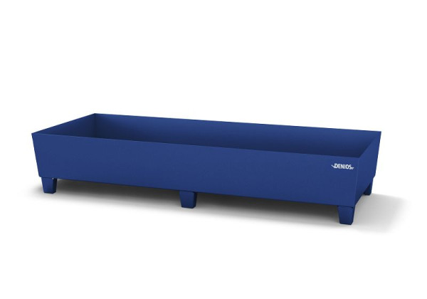 DENIOS Auffangwanne aus Stahl für 2 Fässer à 200 Liter, 815 x 2010 x 355 mm, 328427