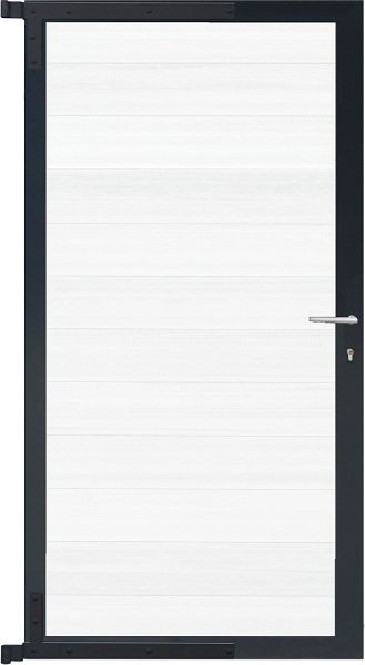 T&J ELSKOP-Tor-Komplettset, 90 x 173 cm, Füllung weiß, Rahmen anthrazit, 44068