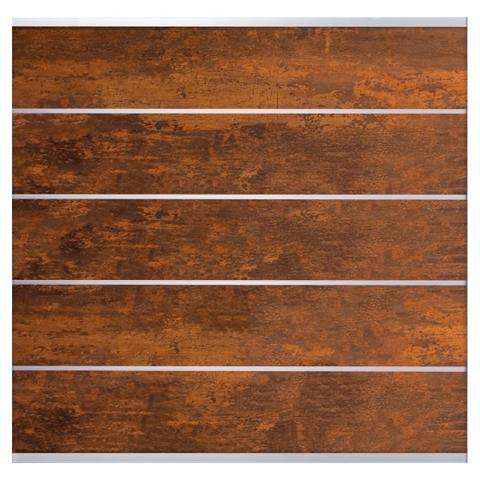 T&J FARÖ-Serie HPL-Steckzaunsystem, 1792 x 1775 mm, Zaunset DEKO-ROST, 5 Zaunlamellen, 44510