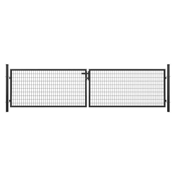 T&J STRONG Doppeltor RAL 7016 ANTHRAZIT, 4000 x 1000 mm inkl. Pfosten + Beschläge, MW 50/100 mm, 44478