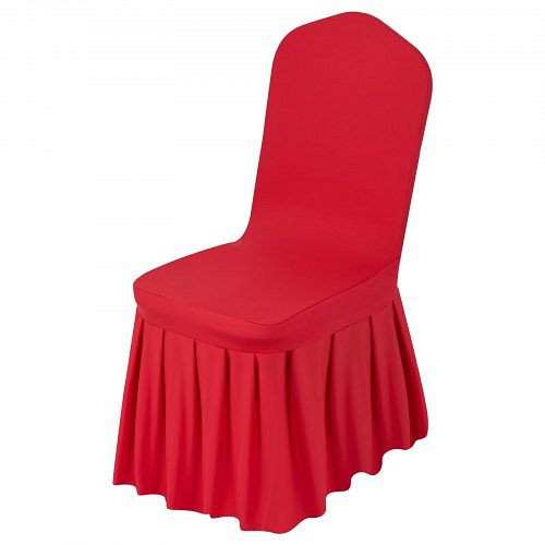 VEVOR Stuhlhussen, 30 Stk. abnehmbar & waschbar, Polyester-Spandex, für Hochzeitsfeiern, (51 x 45 x 95 cm), Rot, YTHS30PCSZKHE7VK6001V0