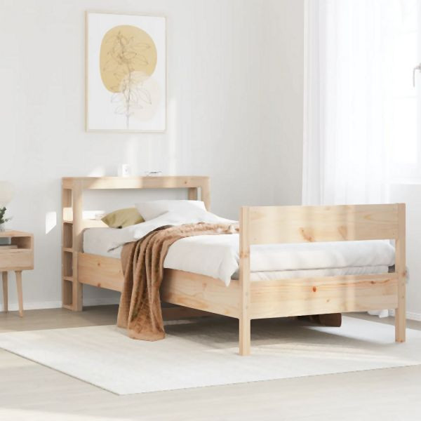 vidaXL Massivholzbett ohne Matratze 75x190 cm Kiefernholz, 3306210