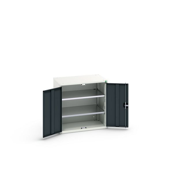 bott verso Flügeltürschrank, mit 2 Fachböden, BxTxH: 800 x 550 x 800 mm, Lichtgrau / Anthrazitgrau, 16926138.19