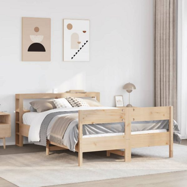 vidaXL Massivholzbett ohne Matratze 160x200 cm Kiefernholz, 3306180