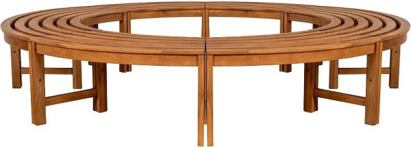 CLP Baumbank Nila 250 cm rund OHNE Rückenlehne, braun, 325166