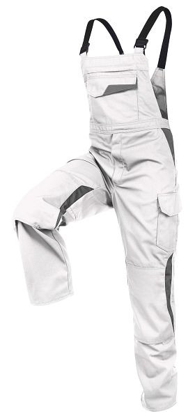 Kübler VITA mix Latzhose, Farbe: weiß/mittelgrau, Größe: 40, 3L47 5365-1095-40