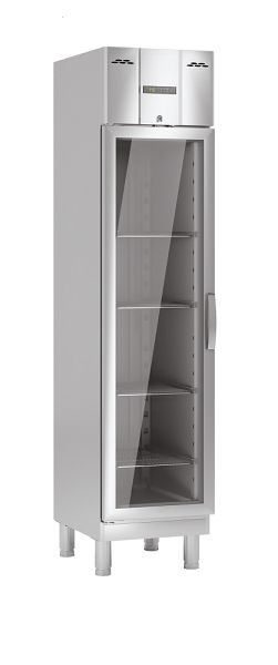 KBS Edelstahlkühlschrank mit Glastür KU 358 G, 50312, 4059395038613