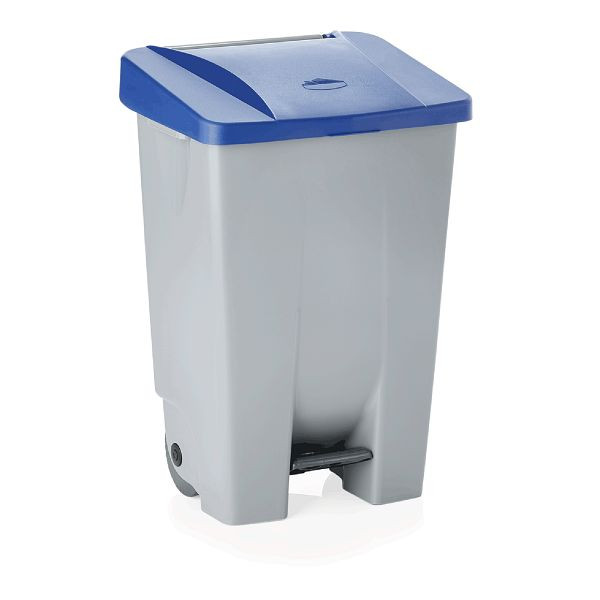 WAS Tretabfallbehälter mit blauem Deckel, 80 Liter, Polyethylen, 1144801