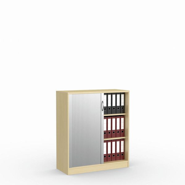 Deskin Rollladenschrank MULTI M, Buchedekor, B 1000 x H 1145 x T 420 mm, 273417