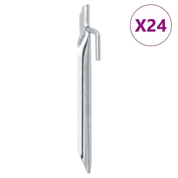 vidaXL Zeltheringe 24 Stück V-Form 17 cm Ø20 mm Verzinkter Stahl, 4009351