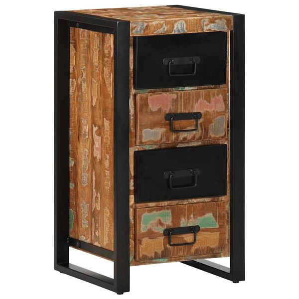 vidaXL Schubladenschrank Mehrfarbig 40x40x90 cm Altholz Massiv, 4013582