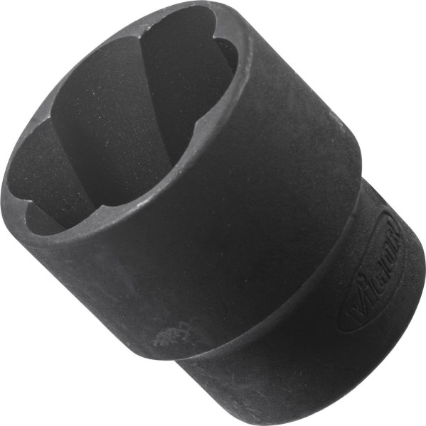 VIGOR Spiralnutenausdreher-Einsatz, Vierkant hohl 12,5 mm (1/2 Zoll), Außen Schraubenausdreher Profil, 24 mm, VE: 5 Stück, V3744