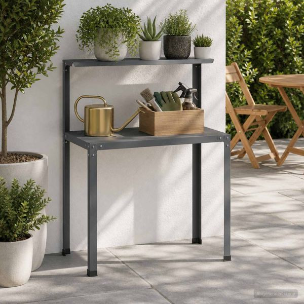 vidaXL Pflanztisch 80 x 50 x 104 cm Pulverbeschichteter Stahl, 8014906