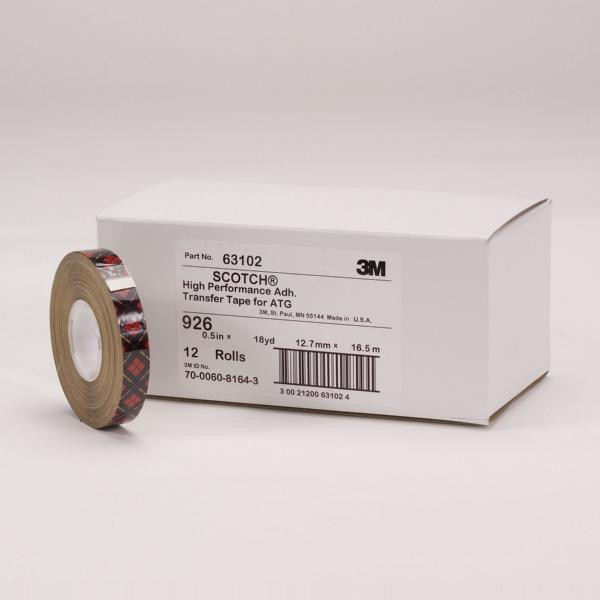 3M ATG Klebstoff-Film 926, transparent, 33 m x 12 mm, VE: 72 Rollen, 7000116644