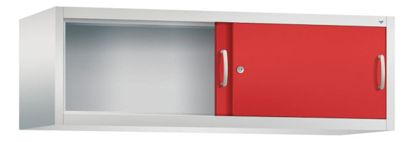 C+P Aufsatzschrank Acurado, H500xB1600xT500mm, Farbe: Lichtgrau / feuerrot, Bügelgriff, 1 OH, 2154-00 S10038